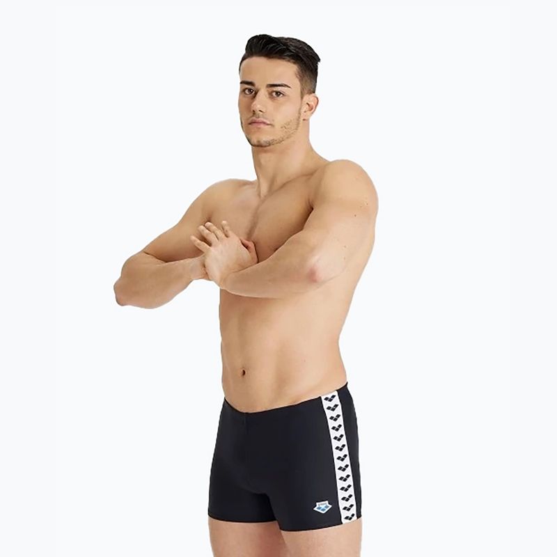 Boxeri de baie Arena Icons Swim Short Solid black/white 4