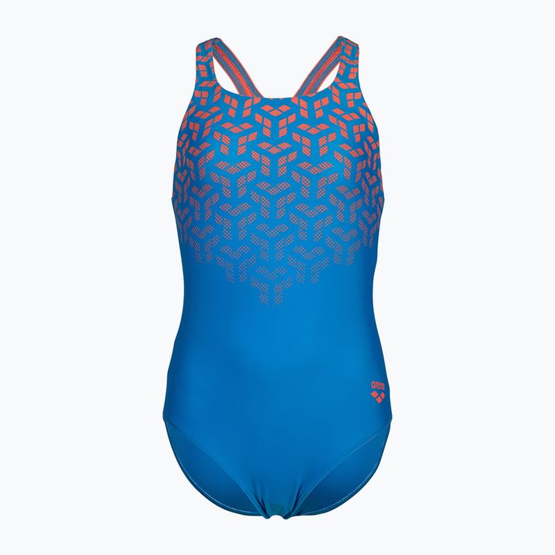 Costum de baie dintr-o singură piesă pentru copii arena Kikko V Swim Pro Back blue china/calypso coral