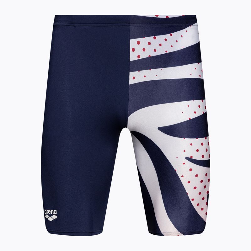 Boxeri de baie pentru bărbați  arena Multi Stripes Swim Jammer navy/white multi