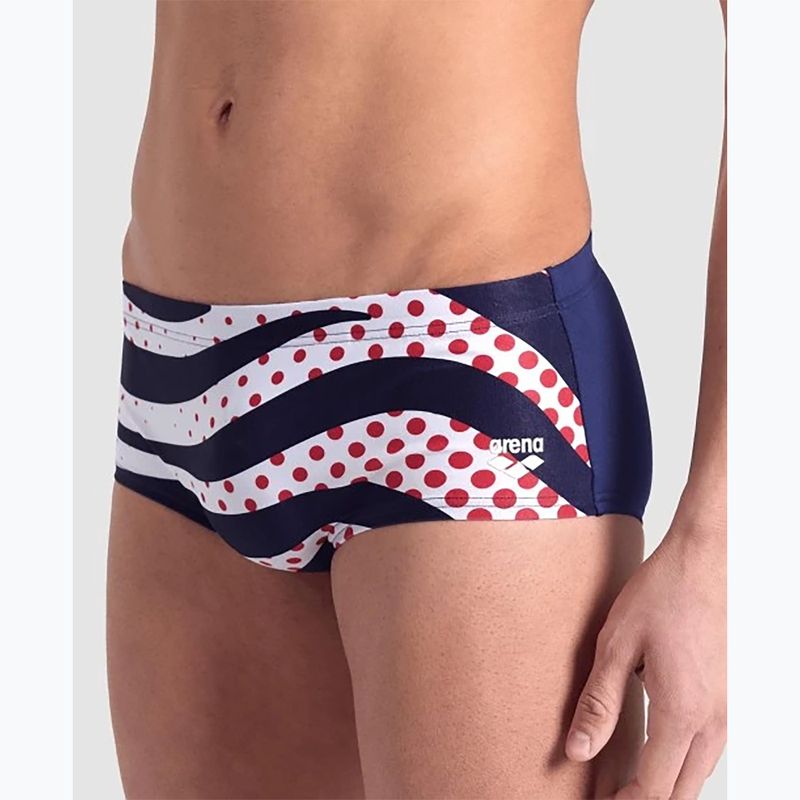 Boxeri de baie pentru bărbați arena Multi Stripes Swim Low Waist Short navy multi