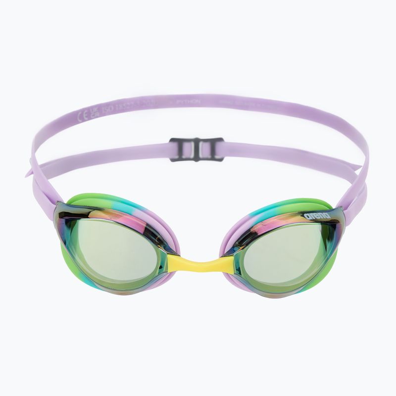 Ochelari de înot arena Python Mirror green/violet/green 2