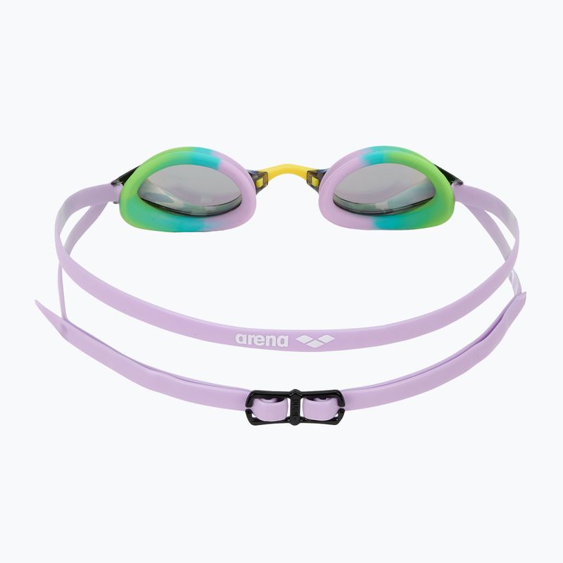Ochelari de înot arena Python Mirror green/violet/green 4
