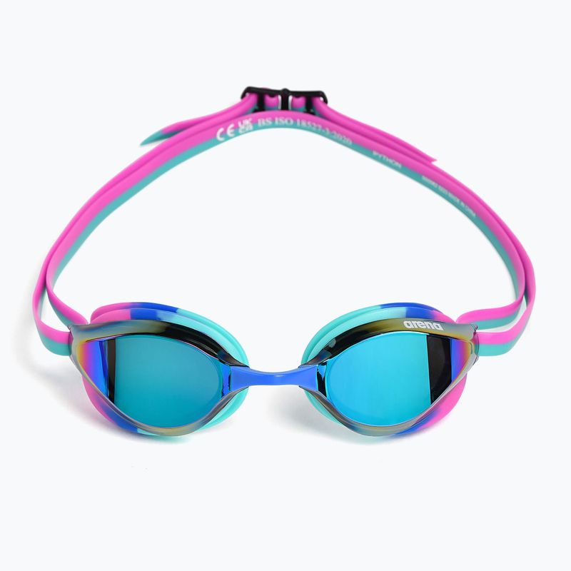 Ochelari de înot arena Python Mirror turquoise/water/fuchsia 4