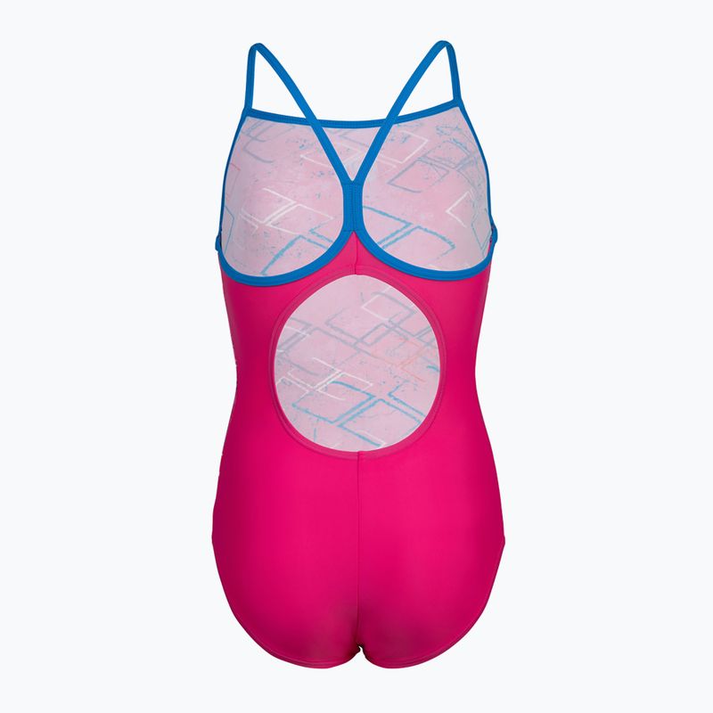 Costum de baie dintr-o singură piesă pentru copii arena Daly Light Drop Back freak rose/blue china