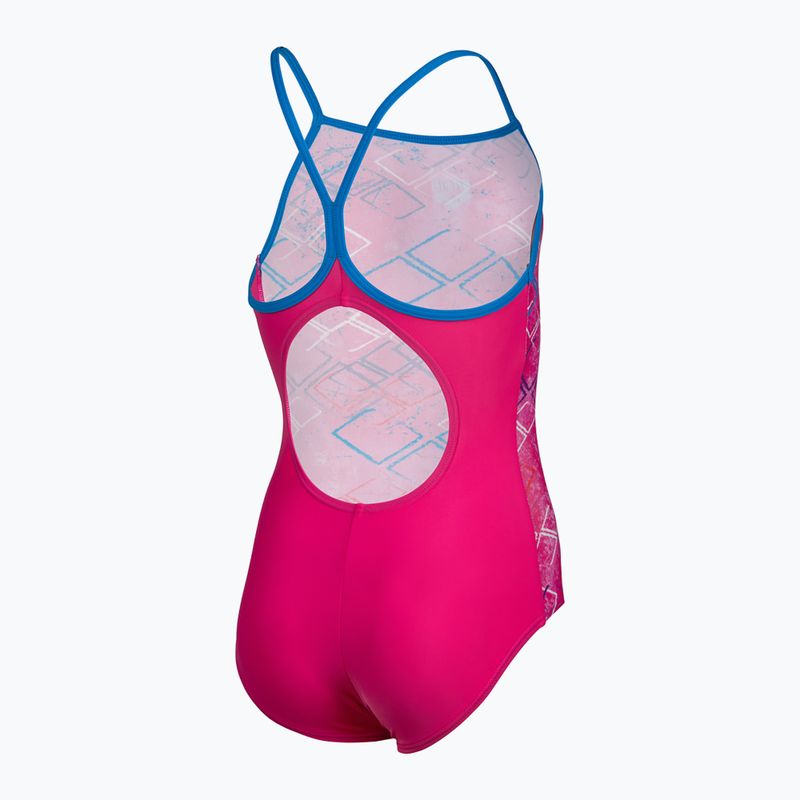 Costum de baie dintr-o singură piesă pentru copii arena Daly Light Drop Back freak rose/blue china