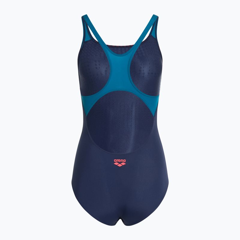 Costum de înot dintr-o piesă pentru femei arena Foggy Dots Swim Pro Back navy / blue cosmo 2