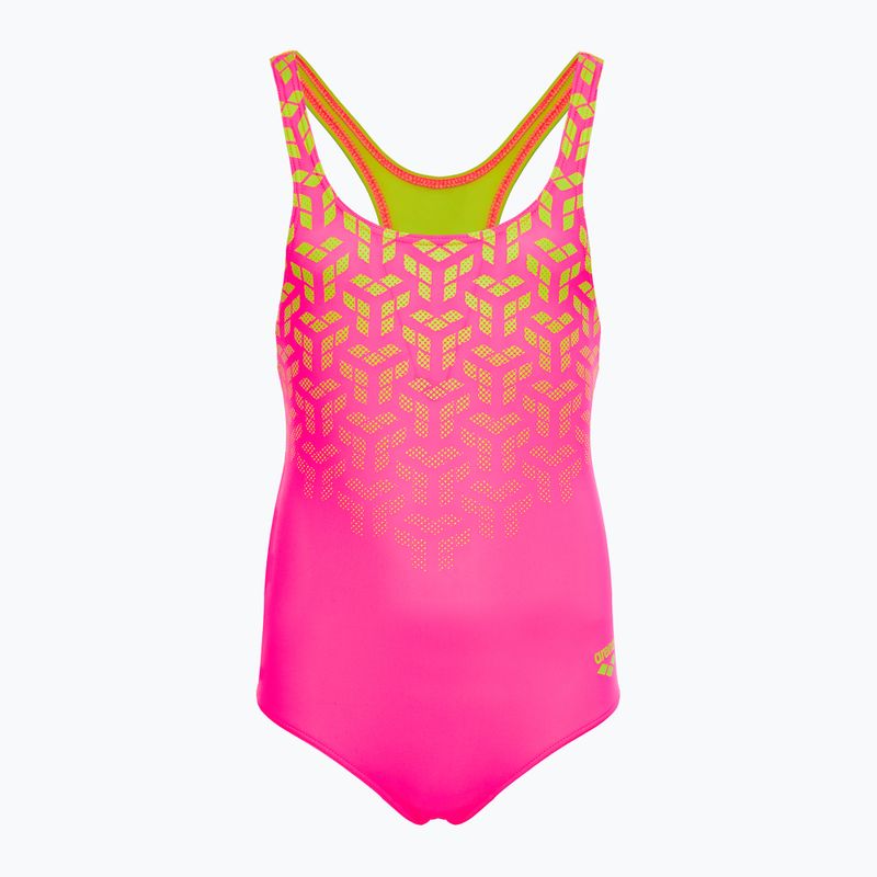 Costum de baie dintr-o bucată pentru copii arena Kikko V Swim Pro Back shocking pink / soft green