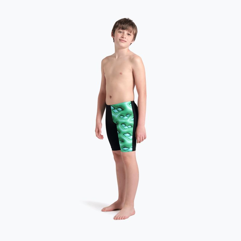 Boxeri de înot pentru copii arena Foam Swim Jammer black/soft green multi 6
