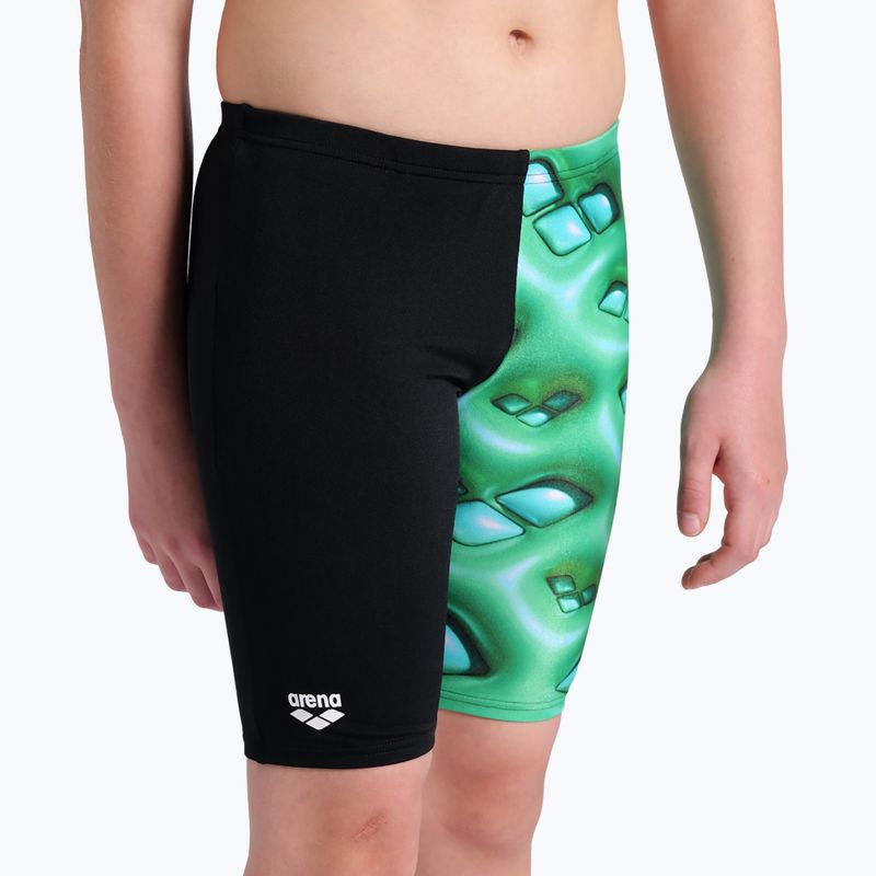 Boxeri de înot pentru copii arena Foam Swim Jammer black/soft green multi 8