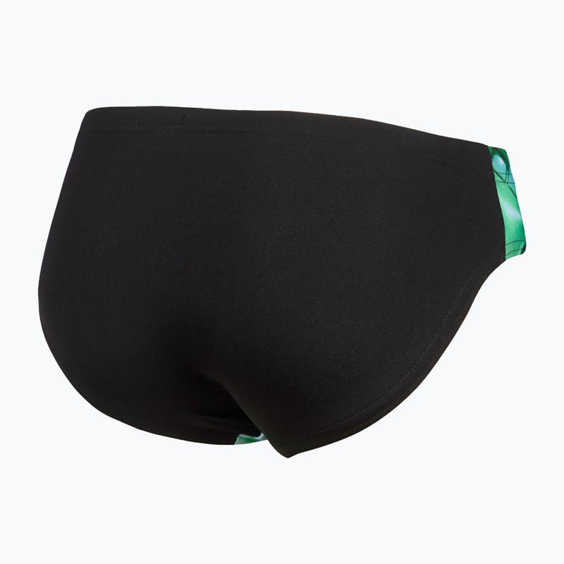Slip de înot pentru copii arena Foam Swim Briefs black/soft green multi