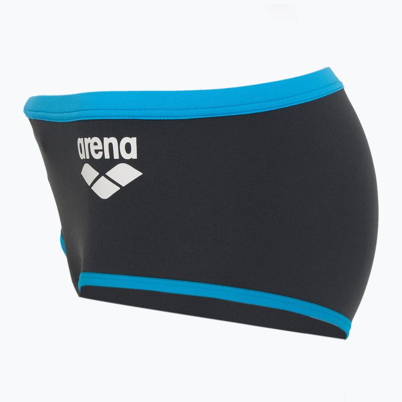 Boxeri de înot pentru bărbați arena One Low Waist Short Big Logo asphalt/turquise 3