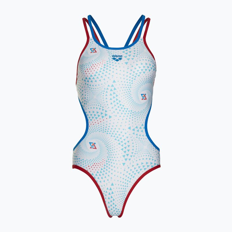 Costum de baie dintr-o singură piesă pentru femei arena One Fireflow Double Cross red/blue river/white multi