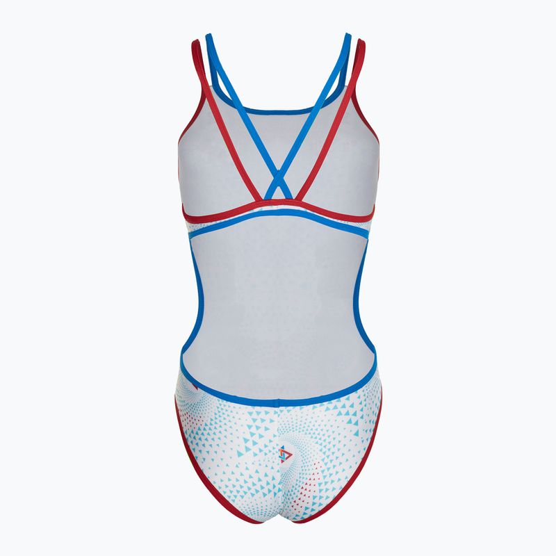 Costum de baie dintr-o singură piesă pentru femei arena One Fireflow Double Cross red/blue river/white multi 2