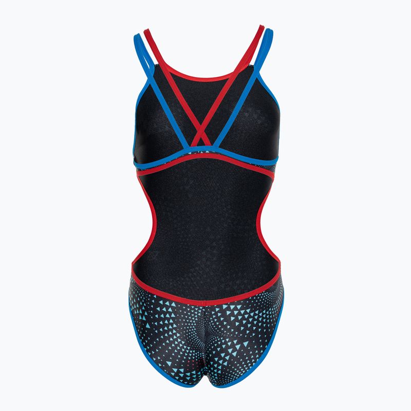 Costum de baie dintr-o singură piesă pentru femei arena  One Fireflow Double Cross blue river/red/black multi 2