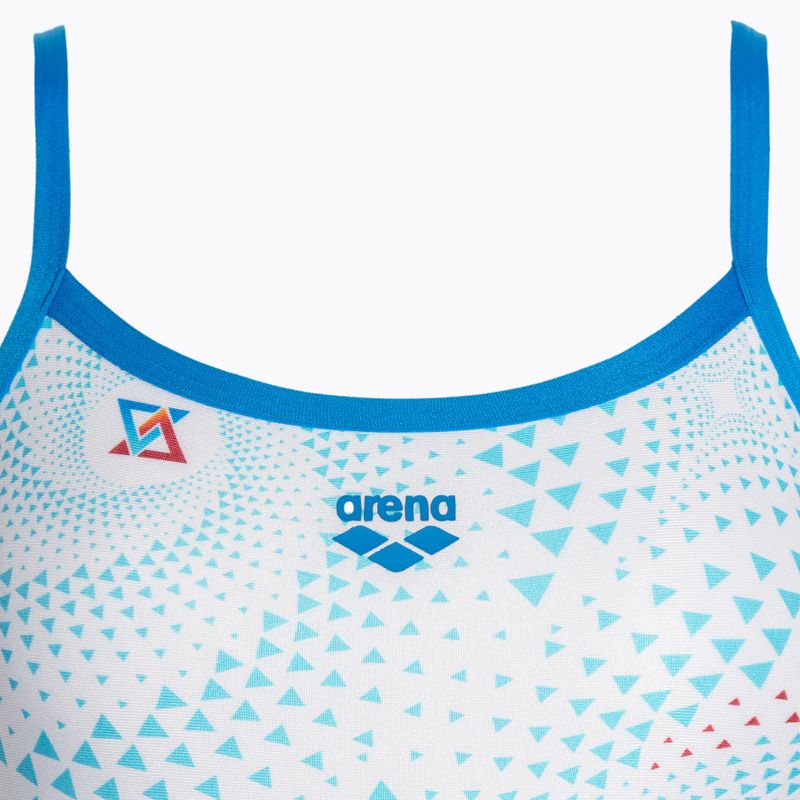 Costum de baie dintr-o singură piesă pentru femei arena Fireflow Challenge Back blue river/white multi 3