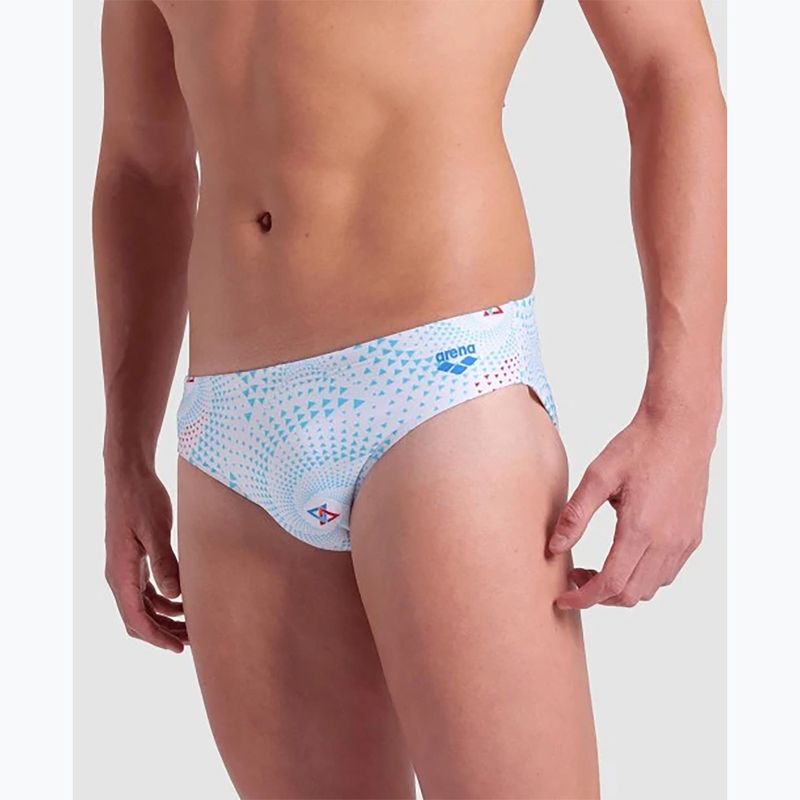 Slip de baie pentru bărbați arena Fireflow Swim Briefs white multi 7