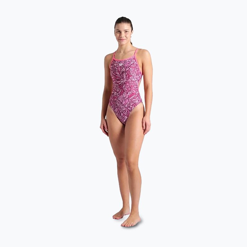 Costum de înot dintr-o piesă pentru femei arena Pink Dahlia Lace Back shocking pink/multi 2