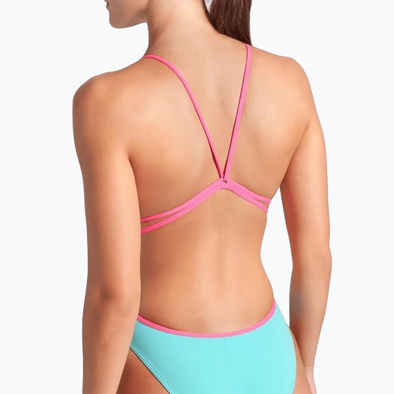 Costum de înot dintr-o piesă pentru femeiarena Lace Back Solid water/shocking pink 5