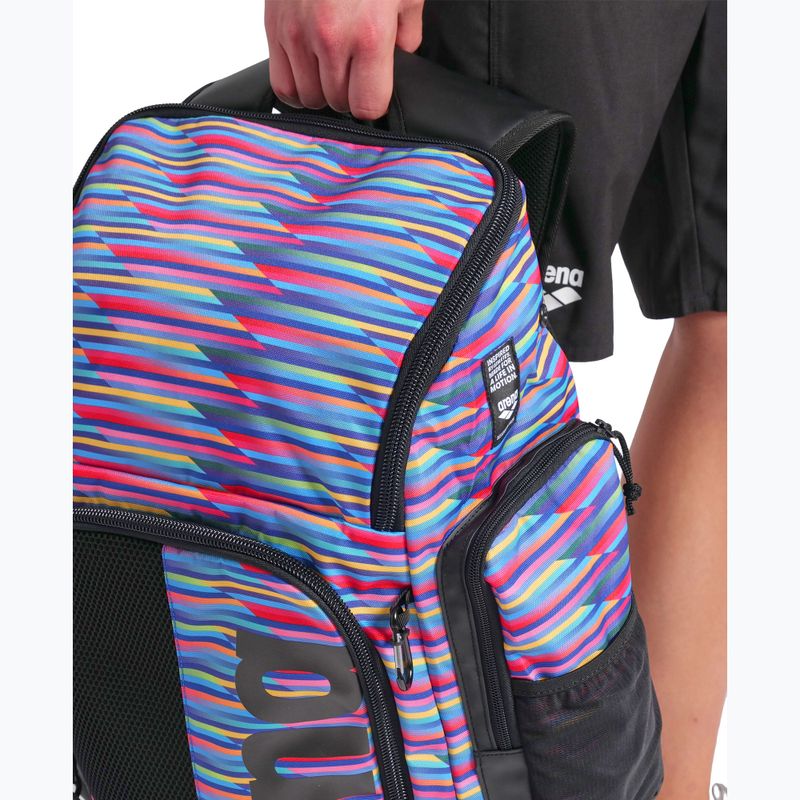 Rucsac pentru înot Arena Spiky III 45 l Allover racing stripes 5