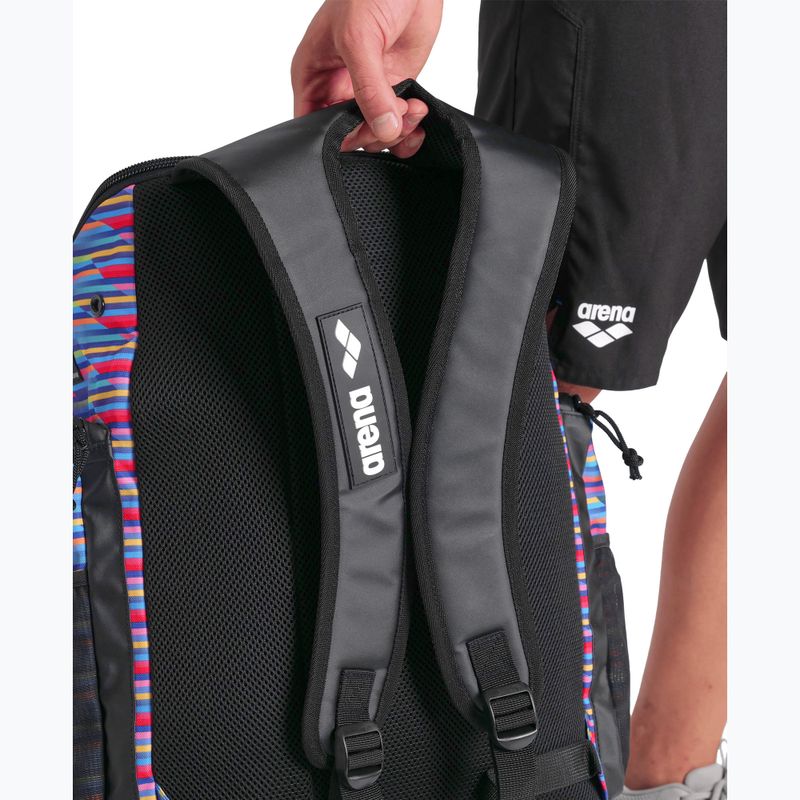 Rucsac pentru înot Arena Spiky III 45 l Allover racing stripes 6
