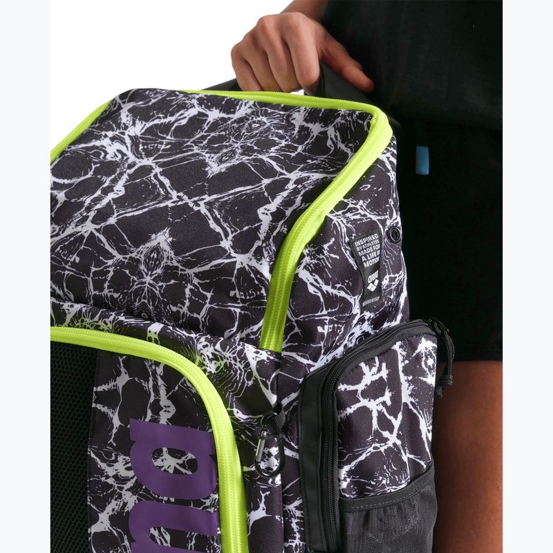 Rucsac de înot Arena Spiky III 45 l Allover negru/alb 5