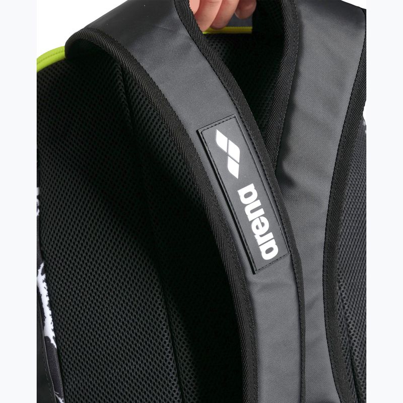 Rucsac de înot Arena Spiky III 45 l Allover negru/alb 6