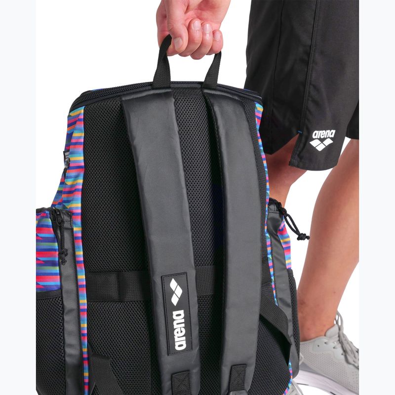 Rucsac de înot arena Spiky III 35 l Allover racing stripes 8
