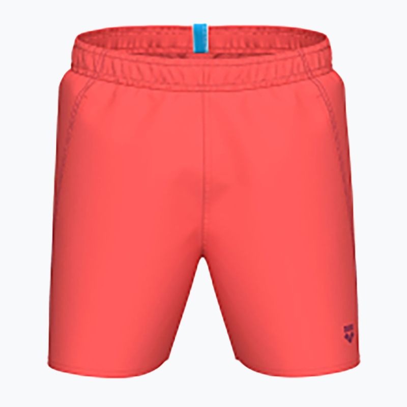 Șort de baie pentru bărbați arena Fundamentals Boxer R dark purple/calypso coral