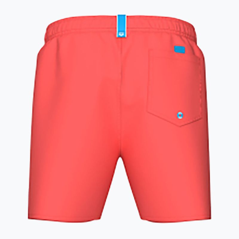 Șort de baie pentru bărbați arena Fundamentals Boxer R dark purple/calypso coral 2
