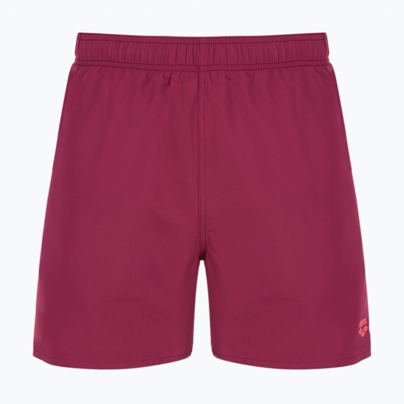 Șort de baie pentru bărbați arena Fundamentals Boxer R dark purple/calypso coral