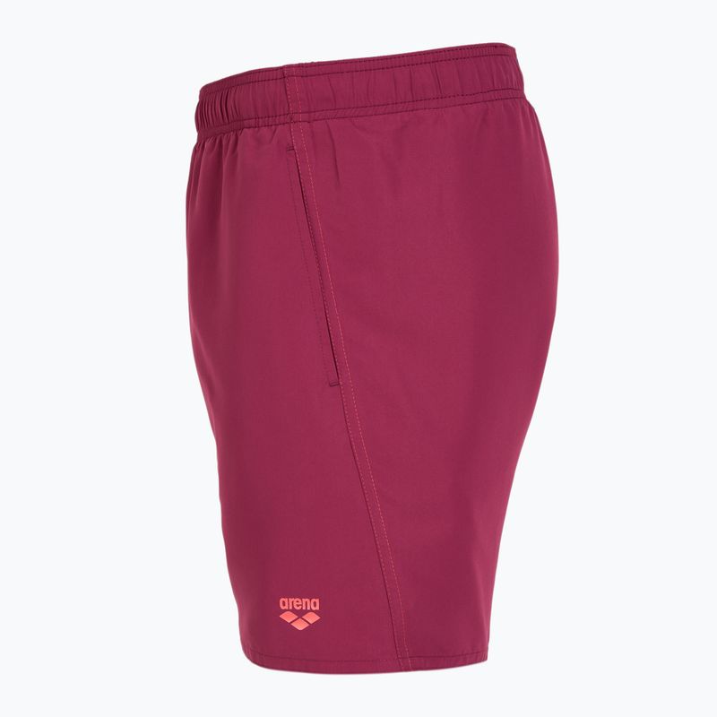 Șort de baie pentru bărbați arena Fundamentals Boxer R dark purple/calypso coral 3