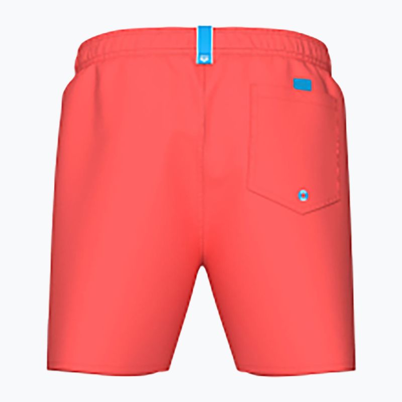 Șort de baie pentru bărbați arena Fundamentals Boxer R calypso coral/dark purple 2