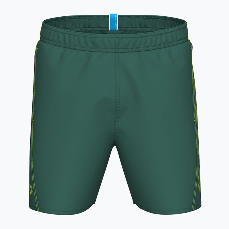 Șort de baie pentru bărbați arena Fundamentals Arena Logo Boxer R artic lime/mangrove 3