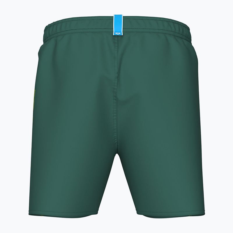 Șort de baie pentru bărbați arena Fundamentals Arena Logo Boxer R artic lime/mangrove 4