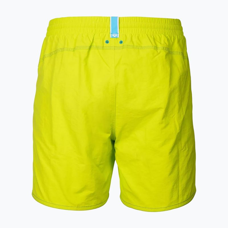 Șort de baie pentru bărbați arena Fundamentals Arena Logo Boxer R artic lime/mangrove 2