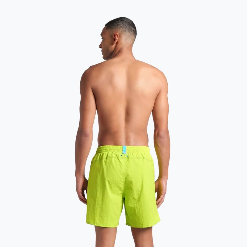 Șort de baie pentru bărbați arena Fundamentals Arena Logo Boxer R artic lime/mangrove 4