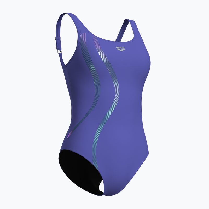 Costum de baie dintr-o piesă pentru femei arena Ginevra Wing Back violet 3
