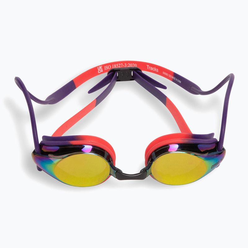 Ochelari de înot arena Tracks Mirror copper/plum/bright coral 2
