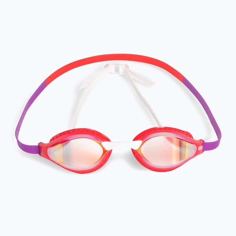 Ochelari de înot arena Air-Speed Mirror yellow copper/bright coral/plum 2