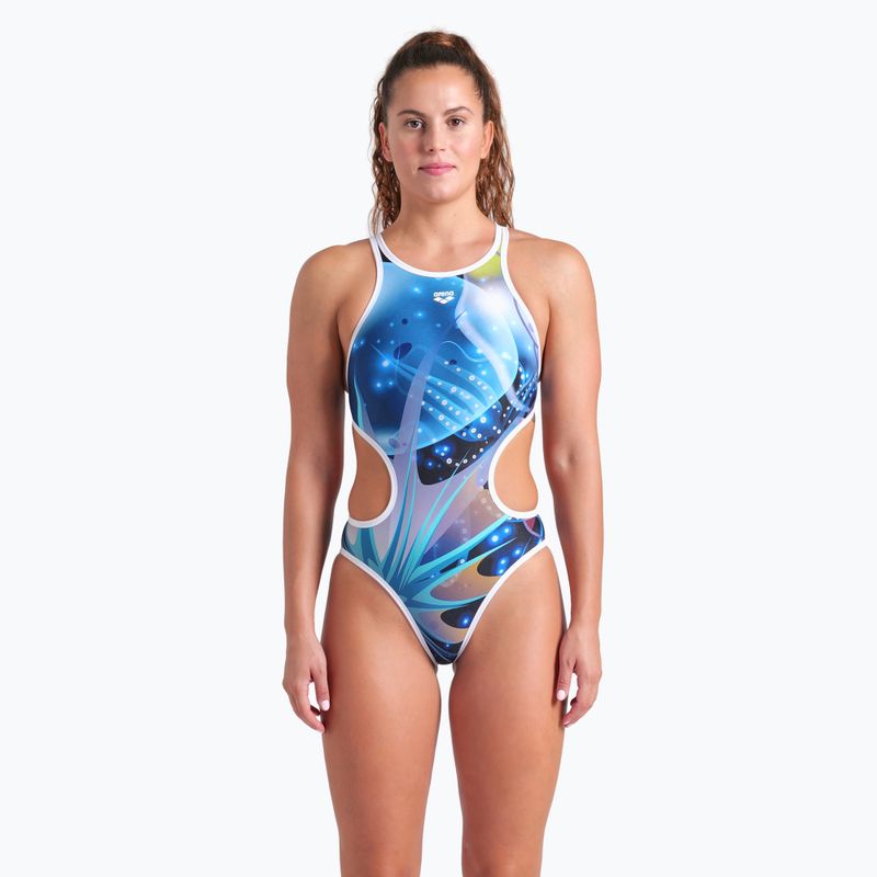 Costum de baie dintr-o piesă pentru femei arena One Print Tech Back black multi/white 5