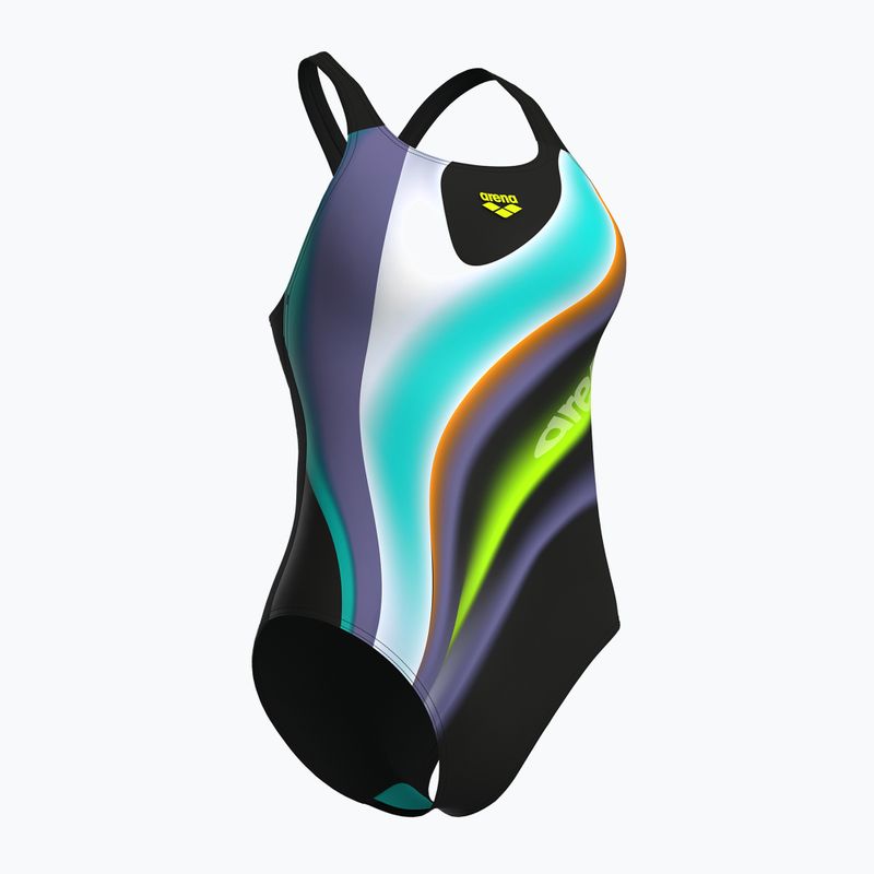 Costum de baie dintr-o piesă pentru femei arena Water Fluids Swim Pro Back black multi/black 3