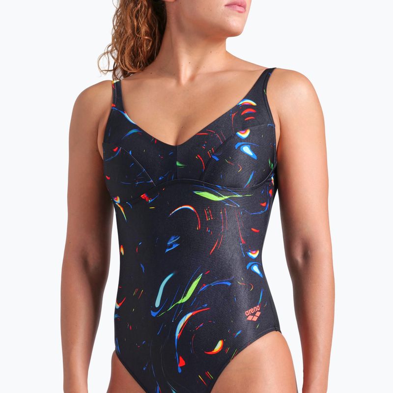 Costum de baie dintr-o piesă pentru femei arena Abyss U Back multi black/black 8