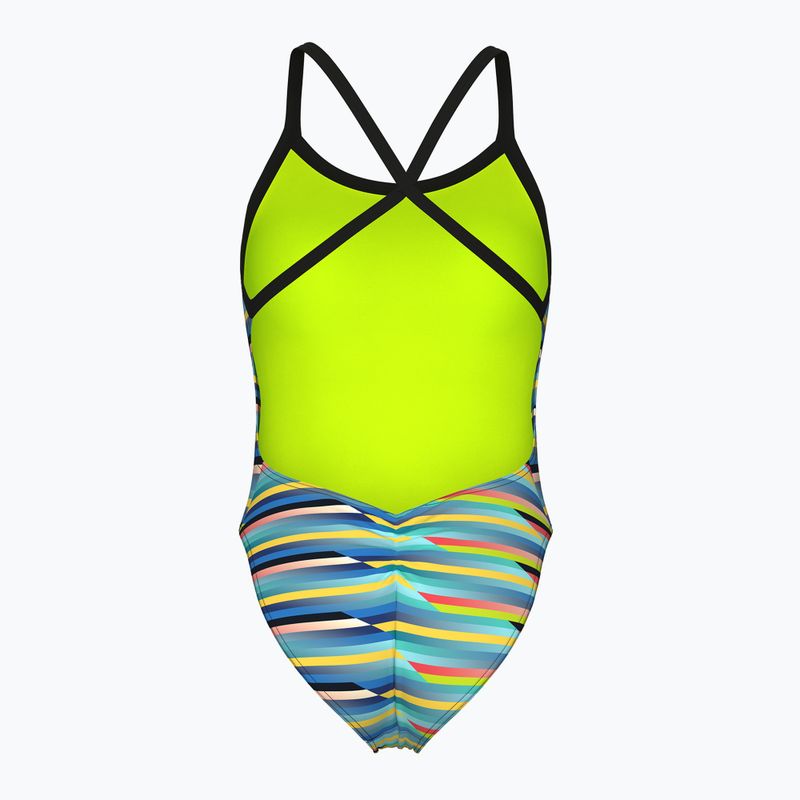Costum de baie dintr-o piesă pentru femei arena Racing Stripe Xcriss Cross black multi/black 2