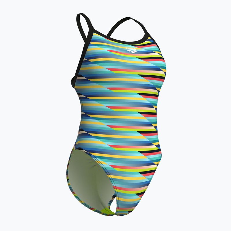 Costum de baie dintr-o piesă pentru femei arena Racing Stripe Xcriss Cross black multi/black 3