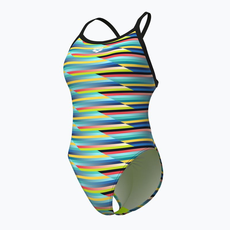 Costum de baie dintr-o piesă pentru femei arena Racing Stripe Xcriss Cross black multi/black 4