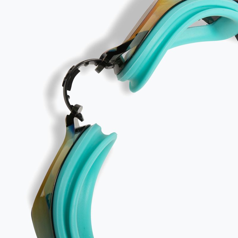 Ochelari de înot arena Zoom X-Fit Mirror turquoise/water/black 6