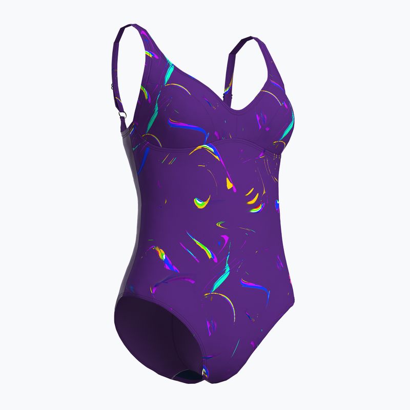 Costum de baie dintr-o piesă pentru femei arena Abyss U Back multi plum/plum 3