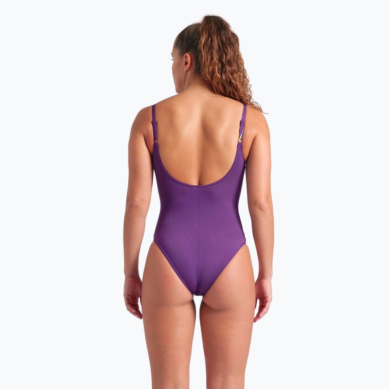 Costum de baie dintr-o piesă pentru femei arena Abyss U Back multi plum/plum 7