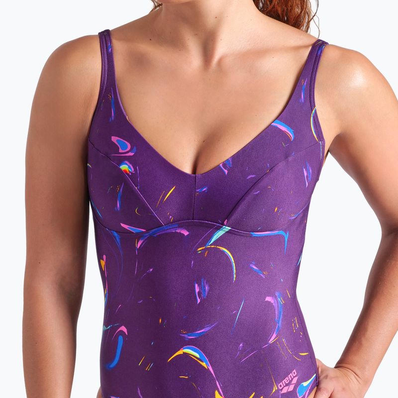 Costum de baie dintr-o piesă pentru femei arena Abyss U Back multi plum/plum 8