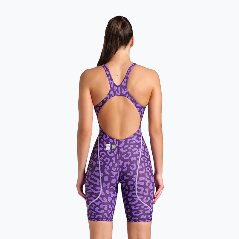 Costum de baie dintr-o piesă pentru femei  arena Powerskin ST Next LE Open Back leopard skin violet 3